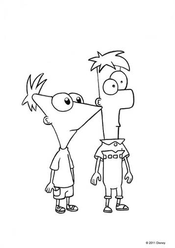 Kids-n-fun.com | 31 coloring pages of Phineas and ferb